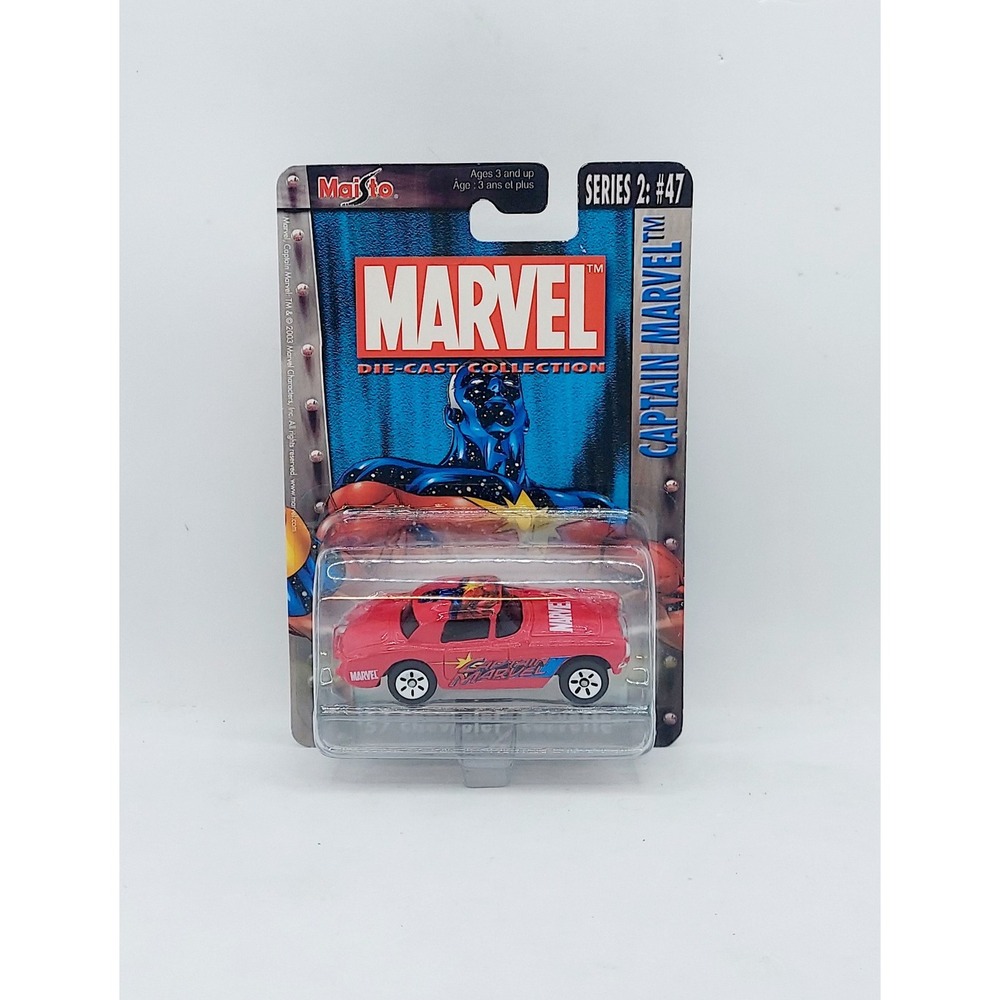 2002 Maisto Ultimate Marvel Die-Cast Captain Marvel '57 Chevrolet Corvette
